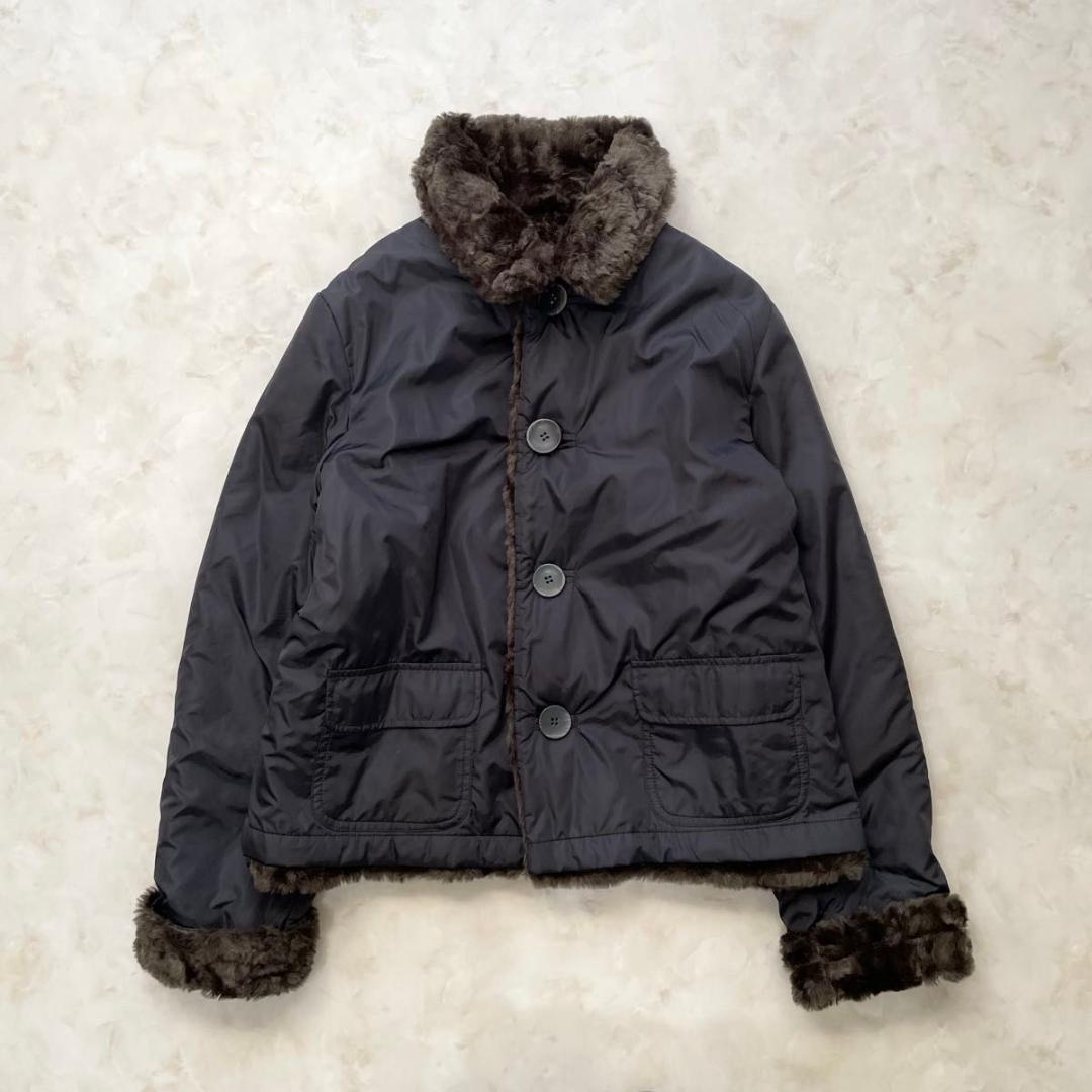 Max Mara リバーシブルショートジャケット テディベア L　2way