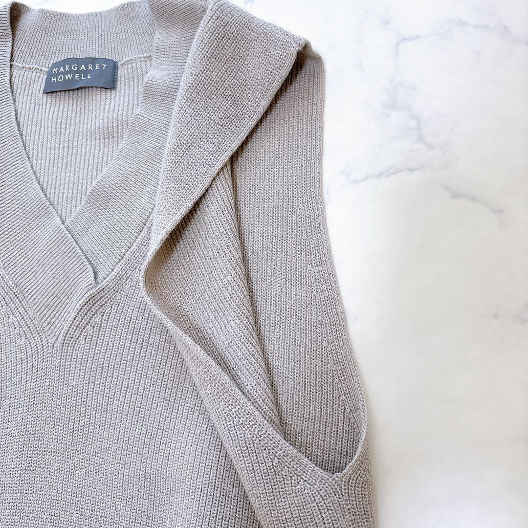 【未使用級】現行 2024 マーガレットハウエル メリノ ウールコットンベスト
