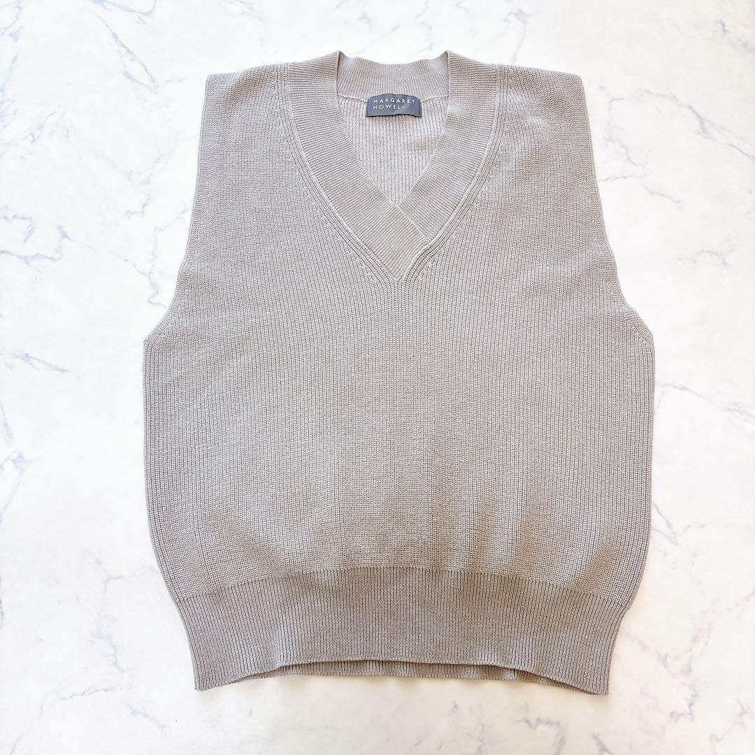 【未使用級】現行 2024 マーガレットハウエル メリノ ウールコットンベスト
