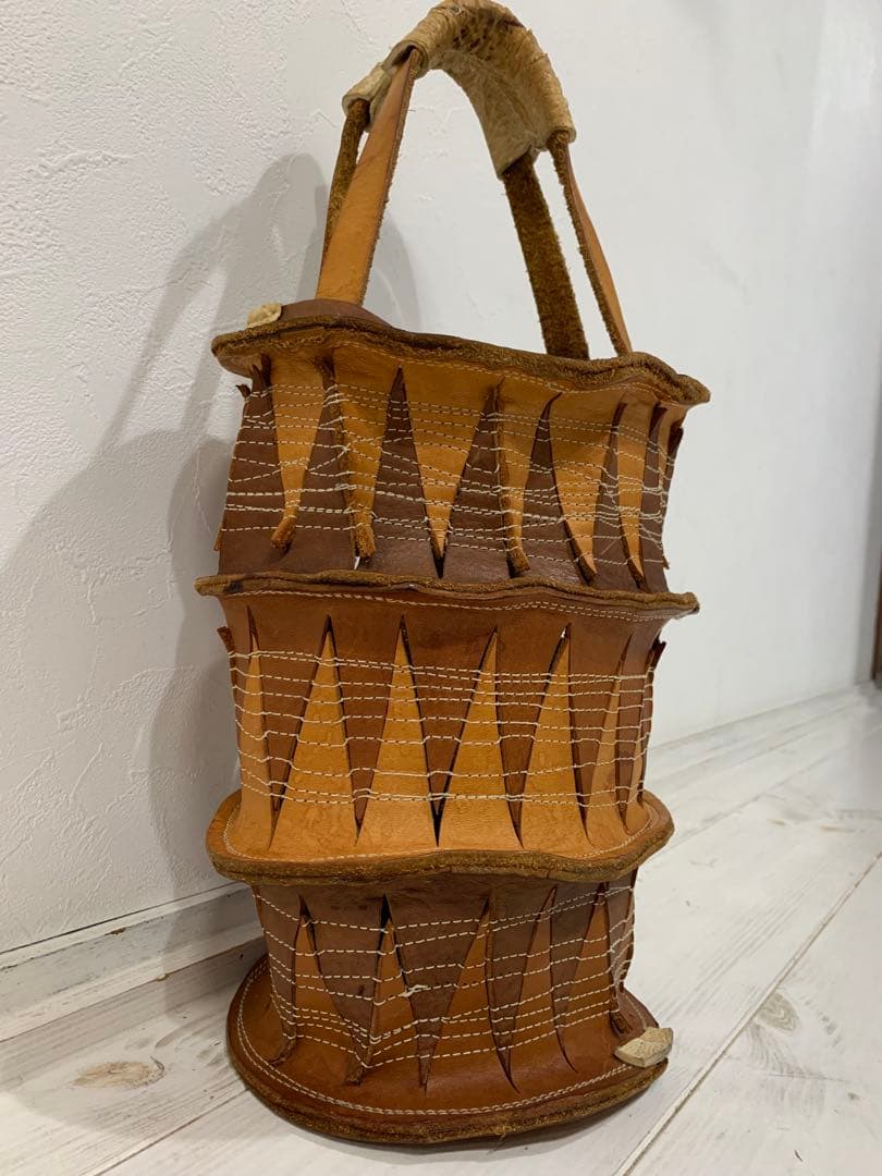 曽田耕さん　ヌメ革バッグ　個展用レアデザイン