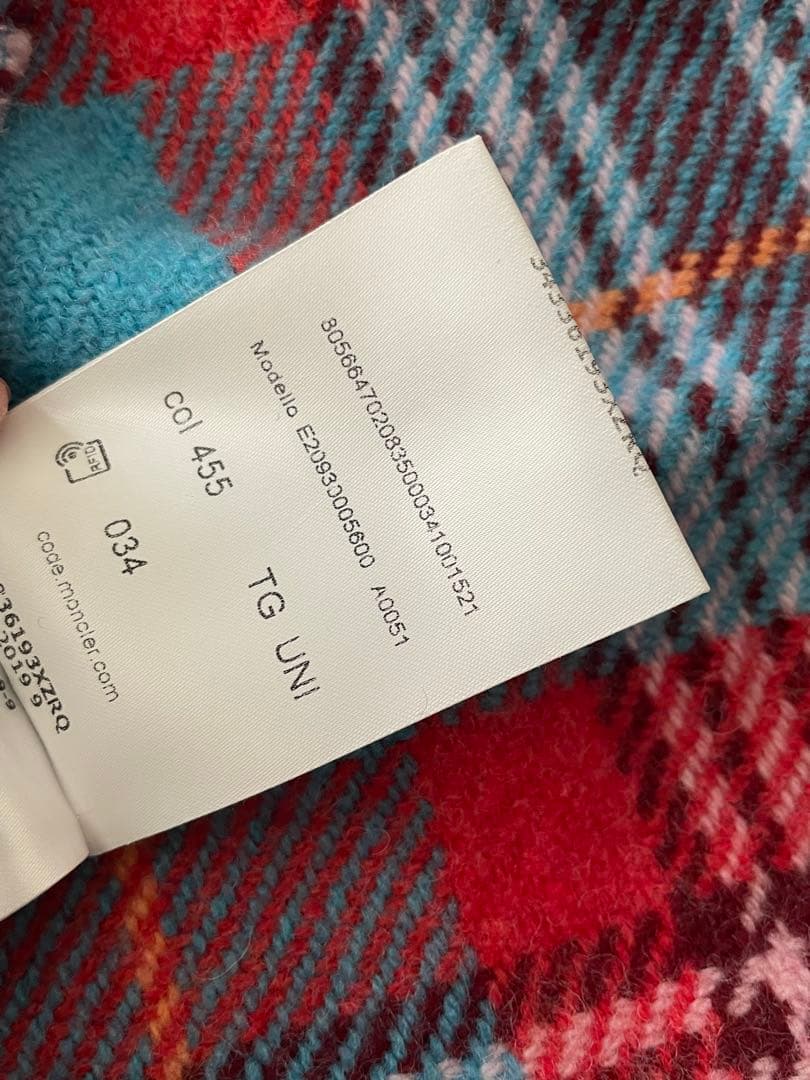 MONCLER チェック柄マフラー