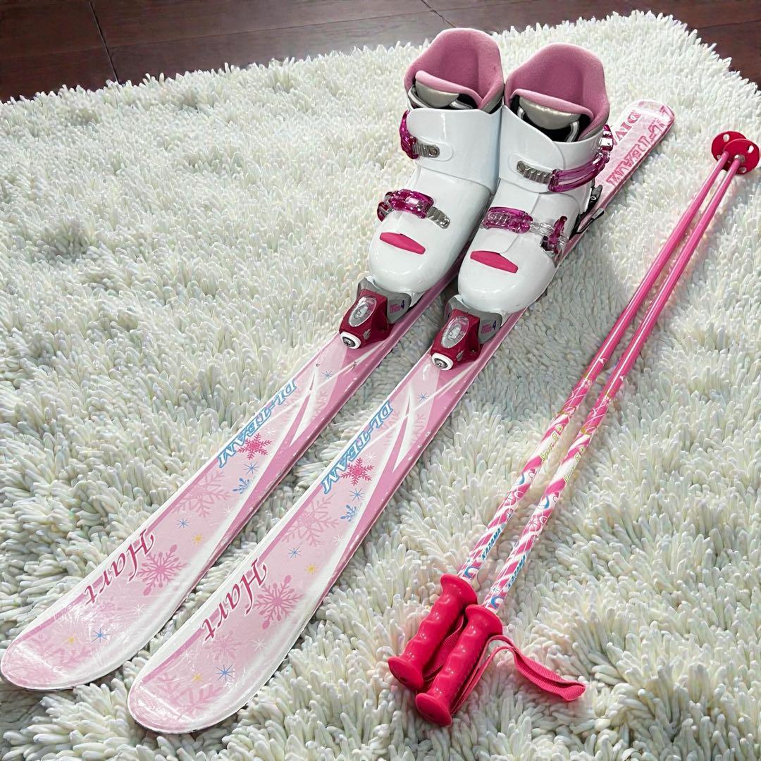 3点♥️ 子供用スキー板　ブーツ　ストック　3点セット　128cm