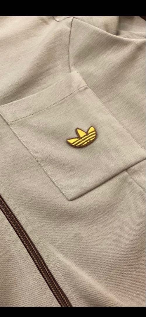 70s Adidas ニット トラッカージャケット 襟付き 西ドイツ製 OPTI
