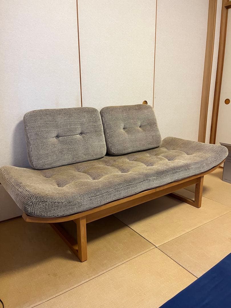 グレー 2人掛けソファベッド