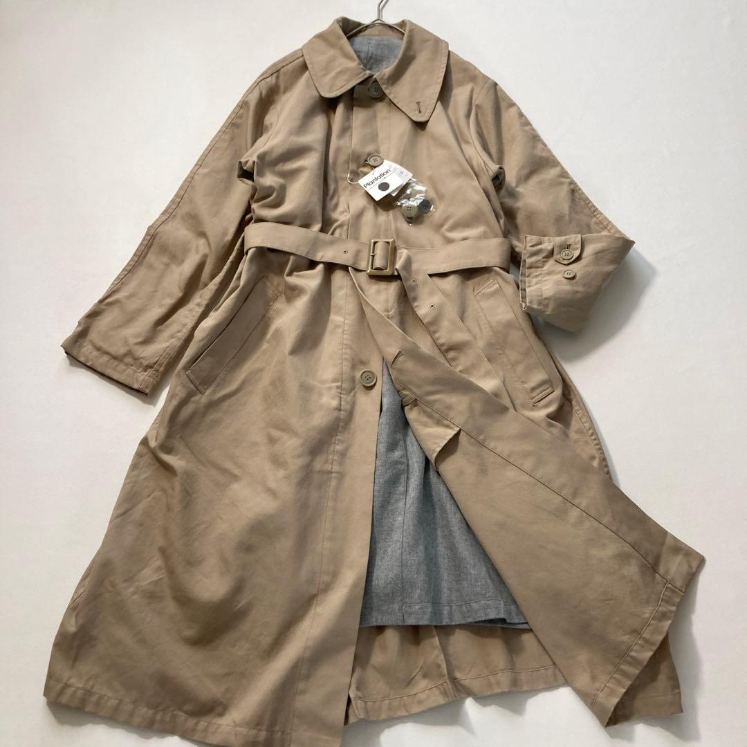 【Nanako】プランテーション　メモリーツイル2WAYトレンチコート