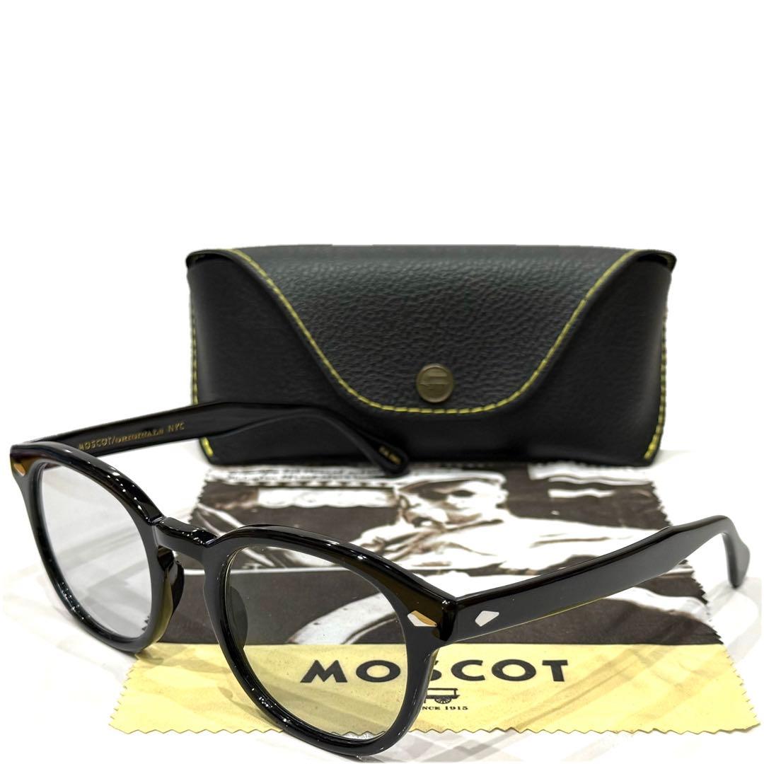 【極美品】正規品 モスコット レムトッシュ 52 ブラック ライトグレーレンズ