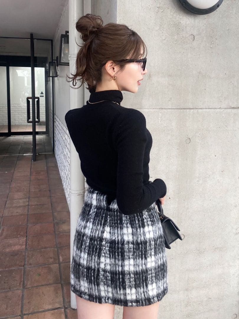 【完売】ディアンテ DIANTE スリットデザイン シャギー ミニスカート S