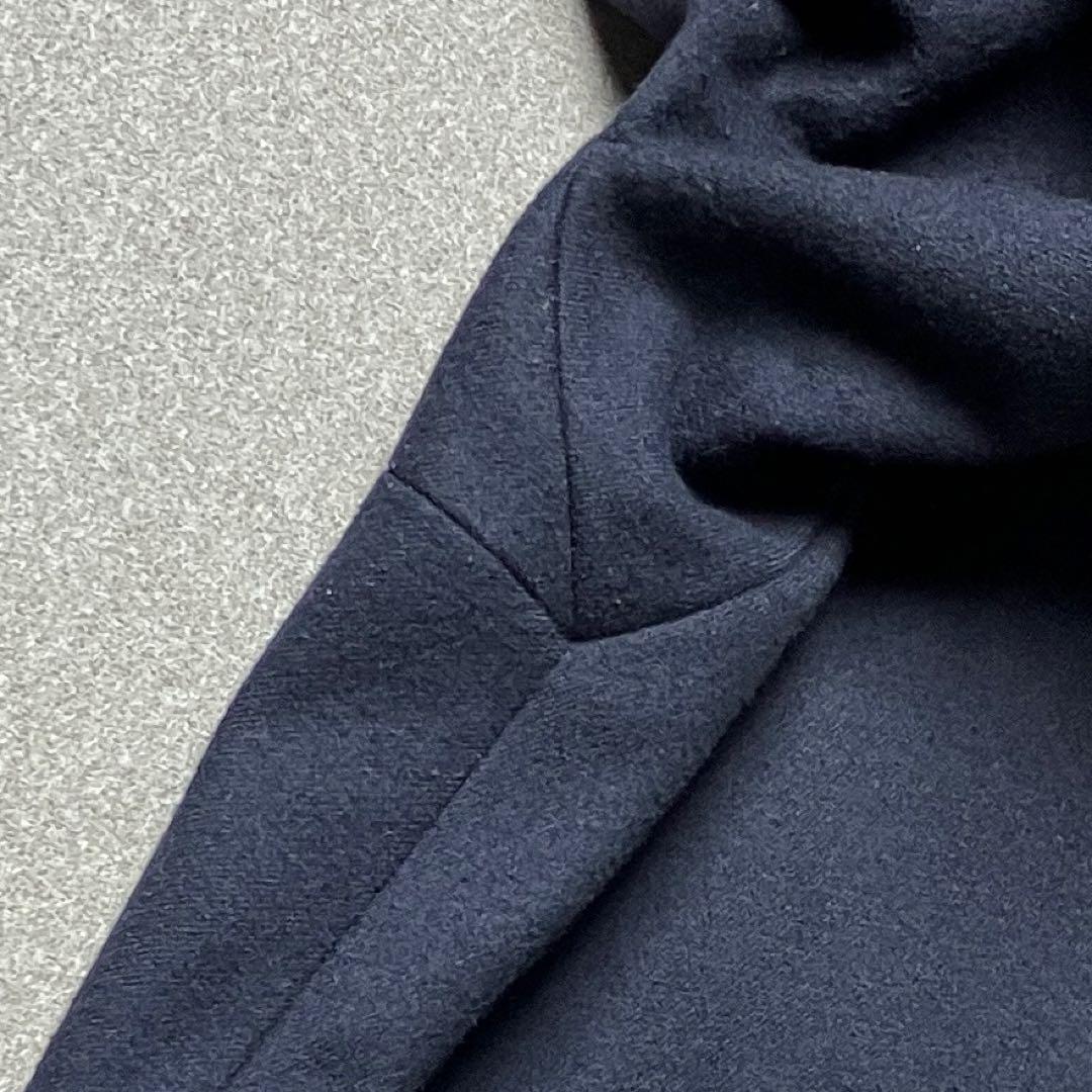 【美品✨金ボタン/丸襟】J&M DAVIDSONダブルブレスト ロングコート