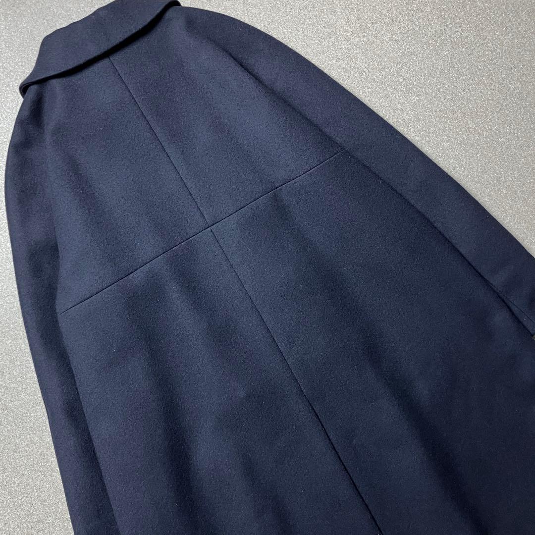 【美品✨金ボタン/丸襟】J&M DAVIDSONダブルブレスト ロングコート