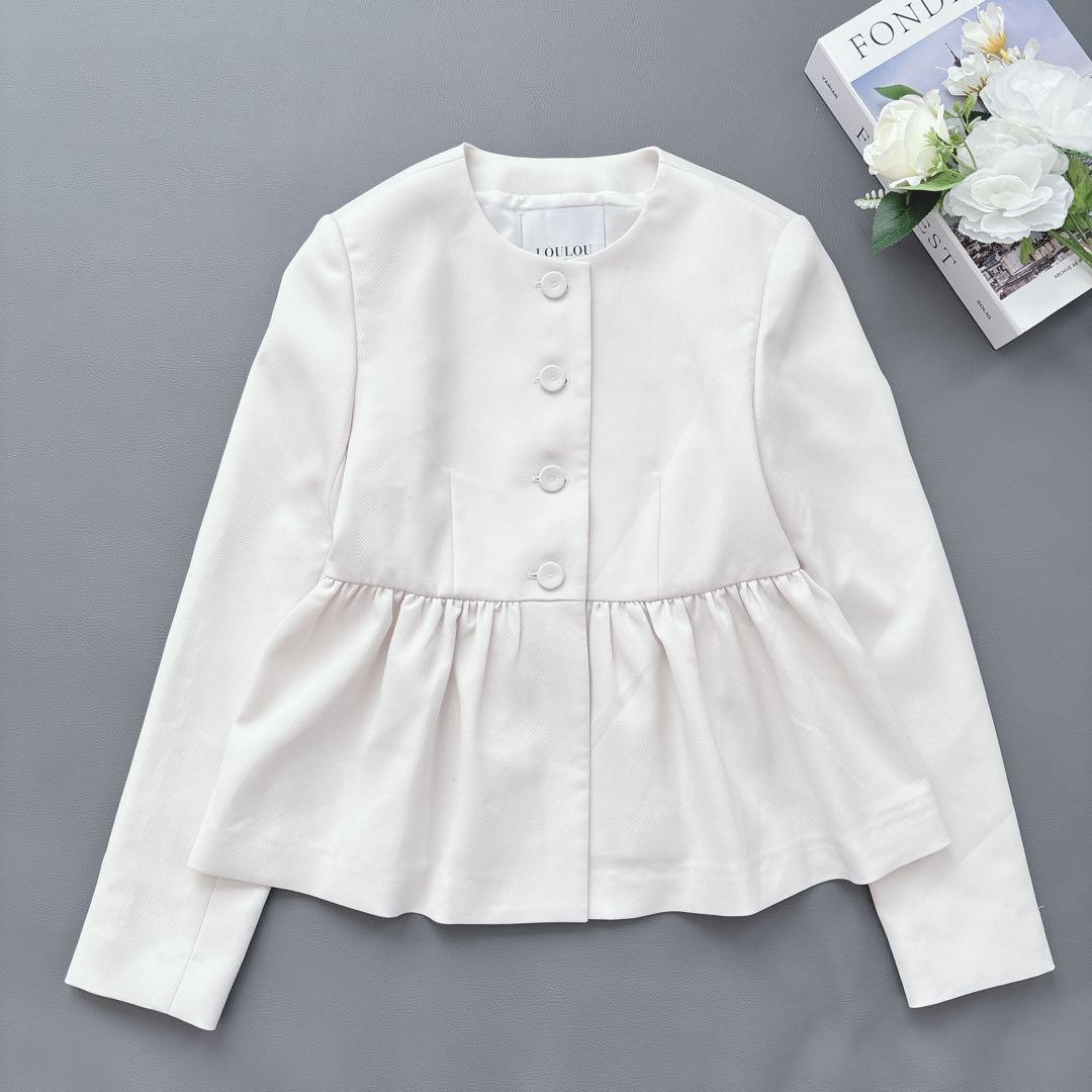 bluesky様　極美品✨24AW 完売品 ルルウィルビー カルゼペプラムジャケ