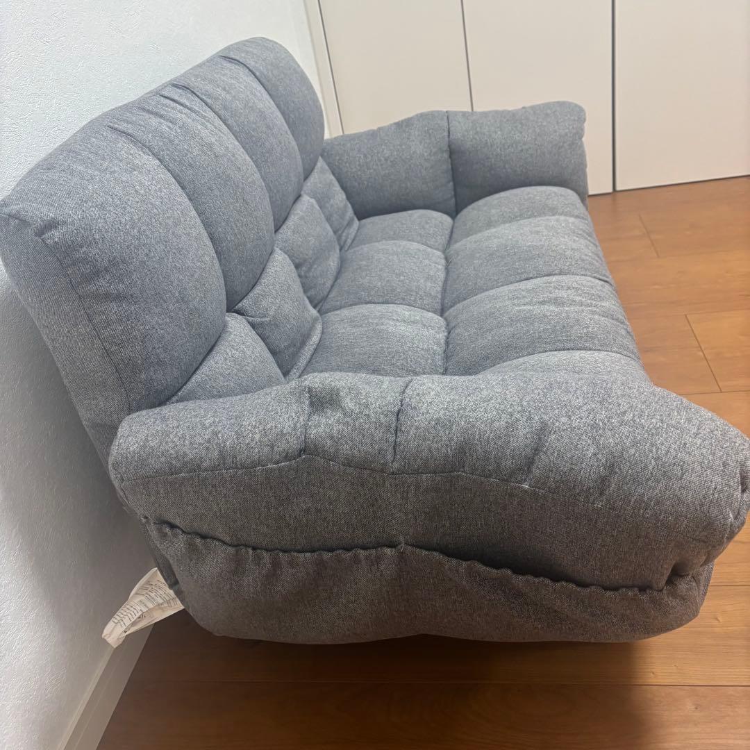 ニトリ　カジュアルソファー　2人がけ　グレー　ポケット付き　新生活　一人暮らし