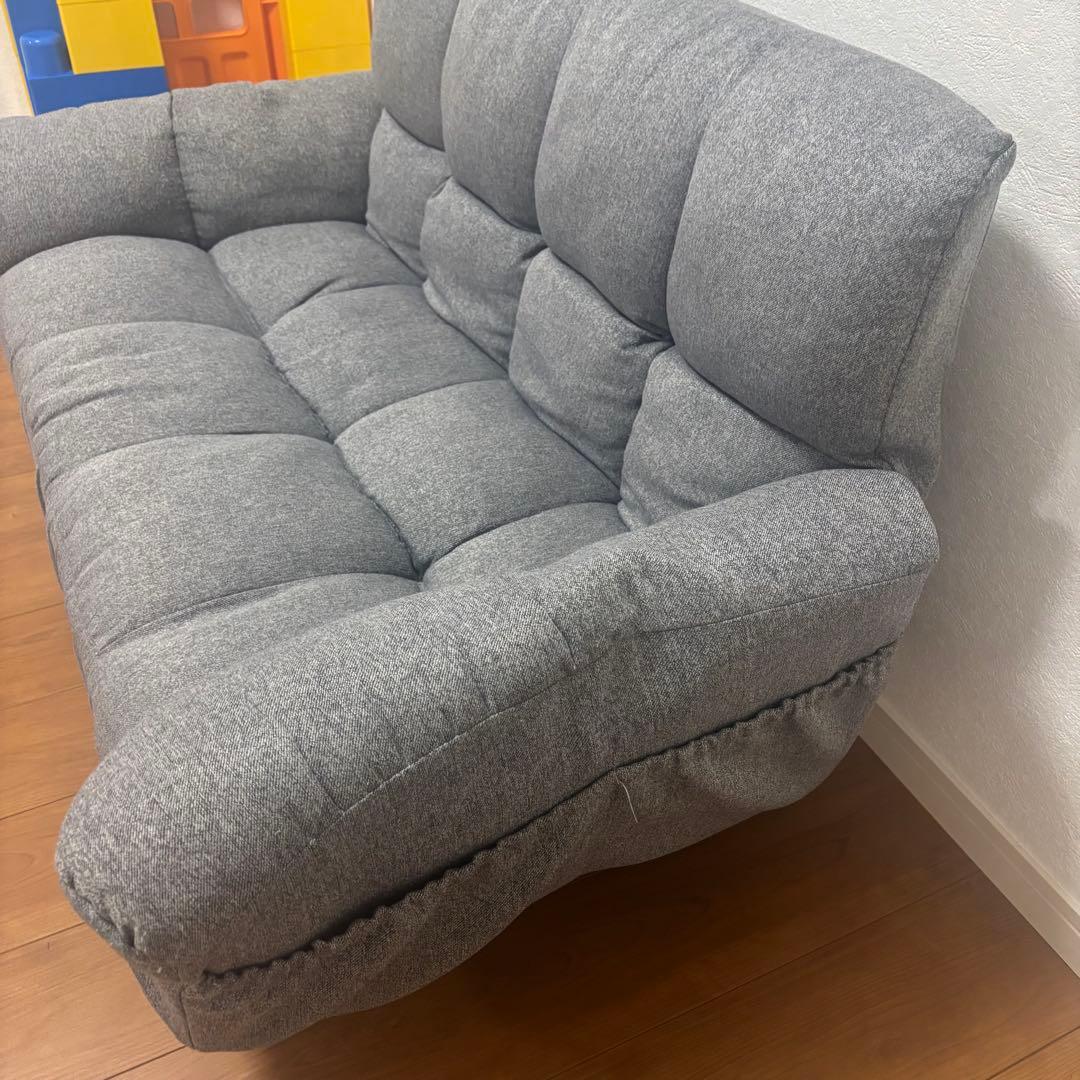ニトリ　カジュアルソファー　2人がけ　グレー　ポケット付き　新生活　一人暮らし