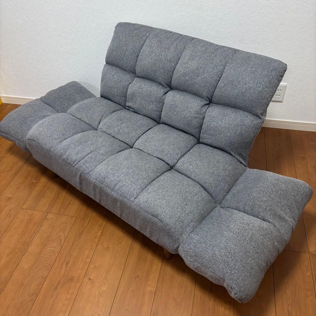 ニトリ　カジュアルソファー　2人がけ　グレー　ポケット付き　新生活　一人暮らし