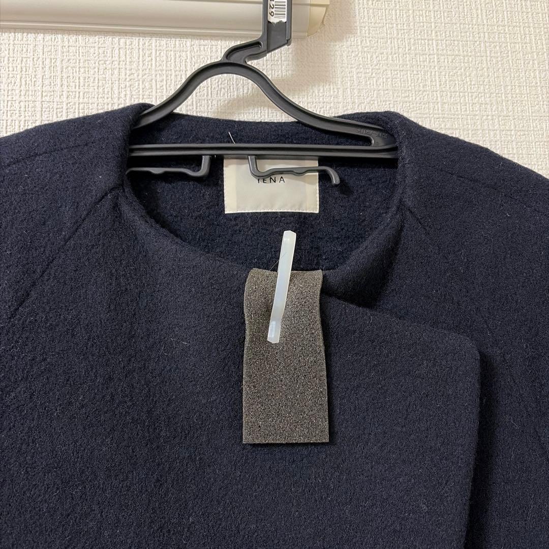 IENA ロングスリットコート　ネイビー