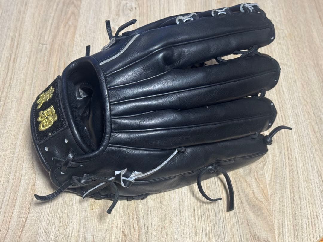 東駒 軟式左投外野手用レザーグローブ ブラック