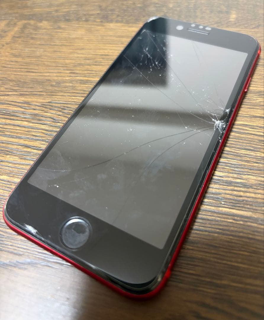 iPhone 8 レッド　画面ひび割れあり　256GB ジャンク