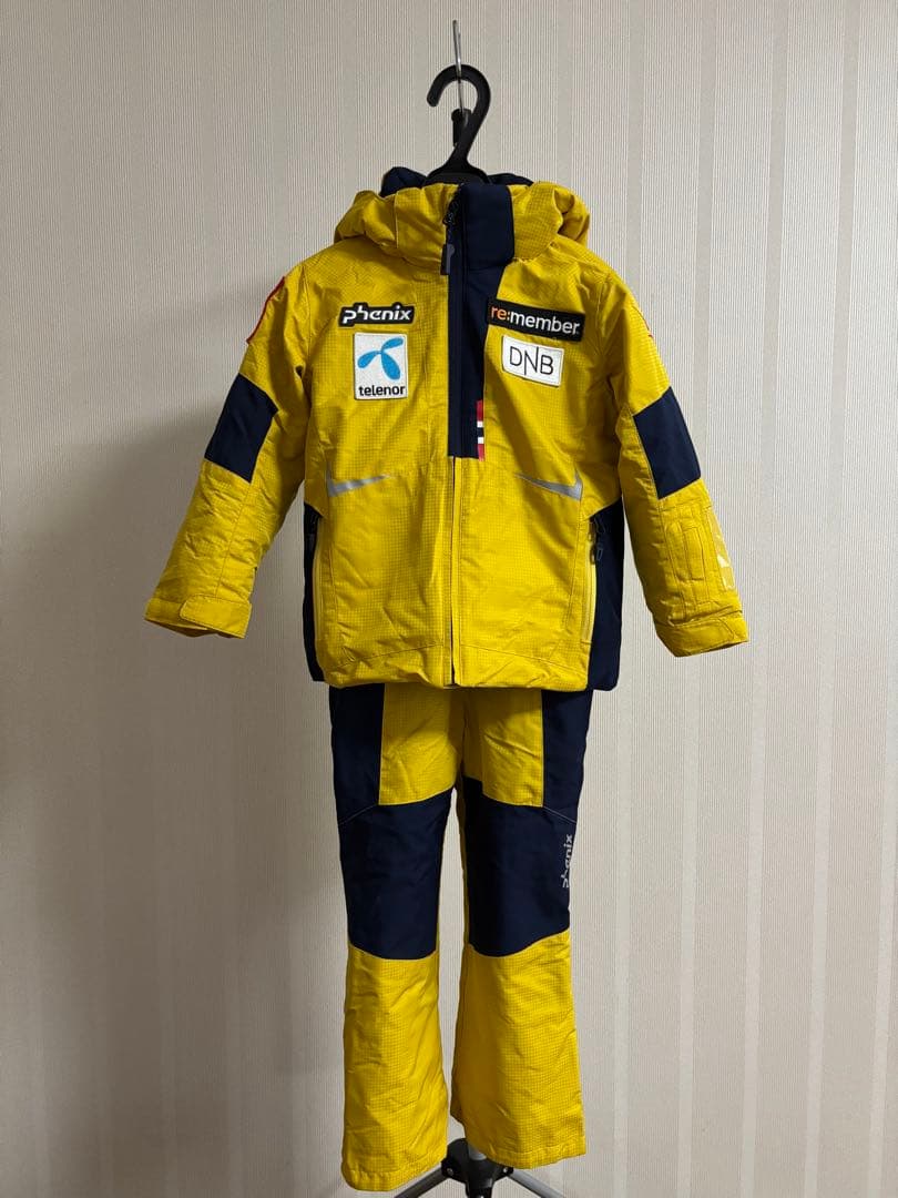 Phenix 子ども用スキーウェア 110ｃｍ　イエロー/ネイビー