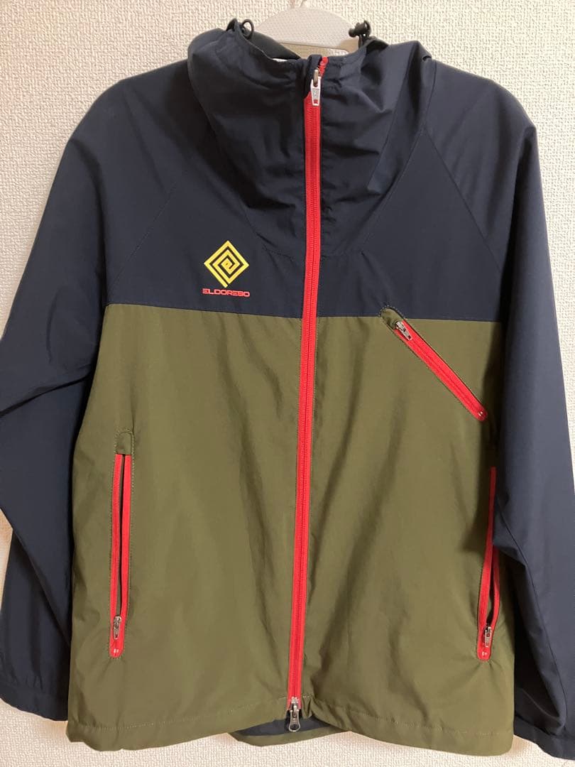 エルドレッソ　 フード付きナイロンジャケット Sサイズ ネイビー/オリーブ