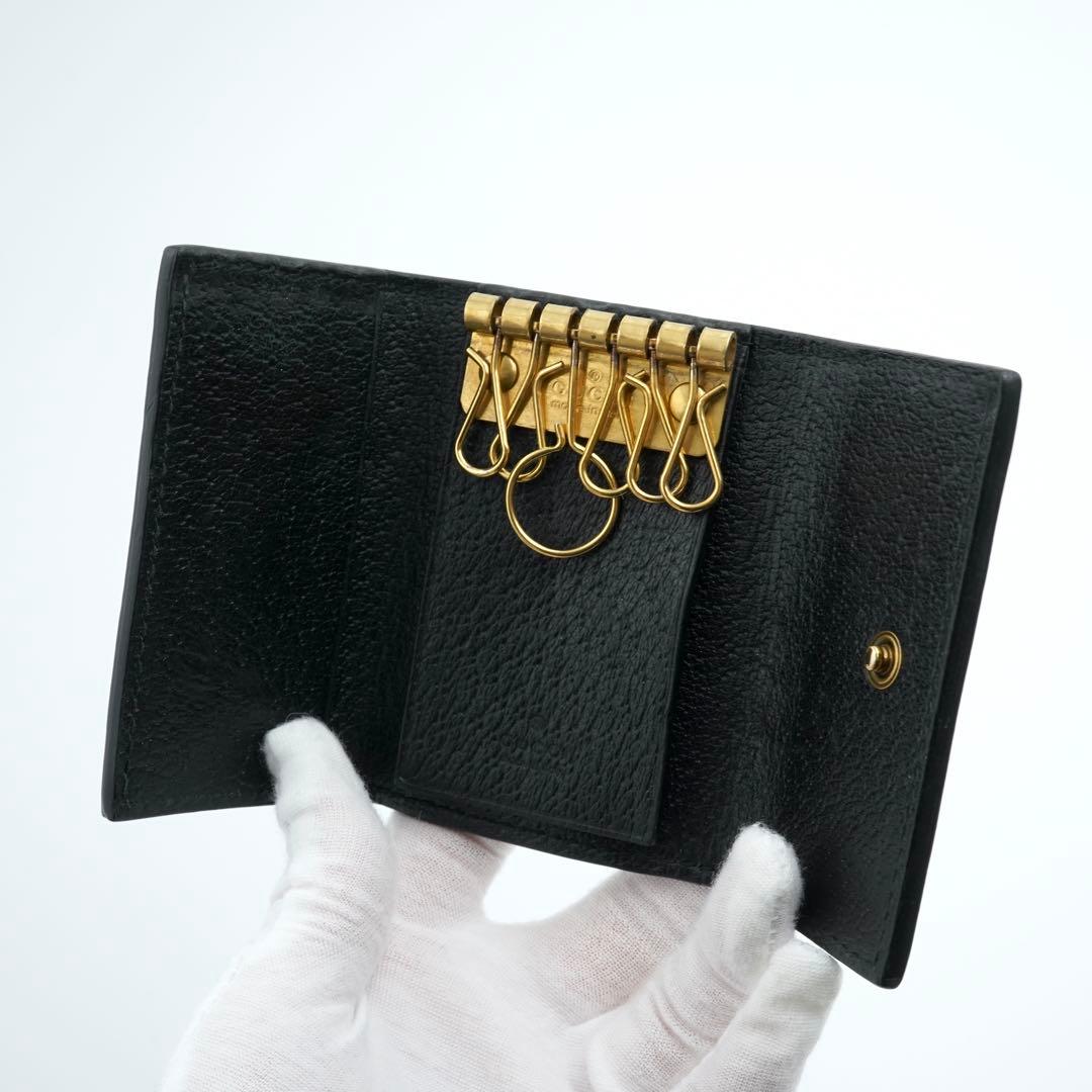 ✨未使用に近い・箱付き✨　GUCCI キーケース　6連　アニマリエ　ビー　蜂　黒