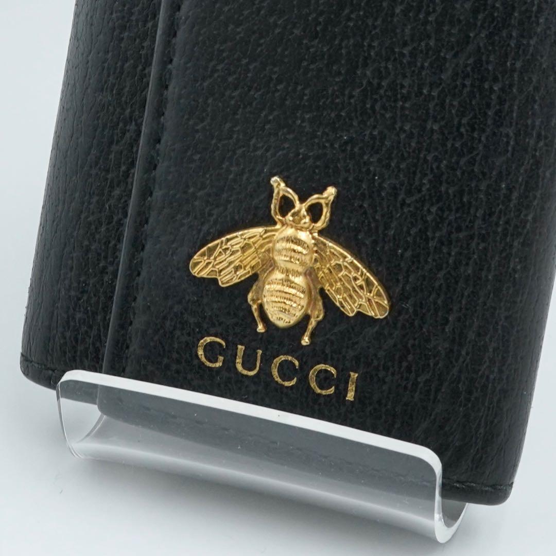 ✨未使用に近い・箱付き✨　GUCCI キーケース　6連　アニマリエ　ビー　蜂　黒