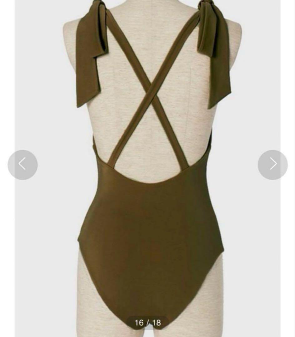 ☆*☆様 新品 ETRE TOKYO オープンバックスイムウェア 水着 無地 M