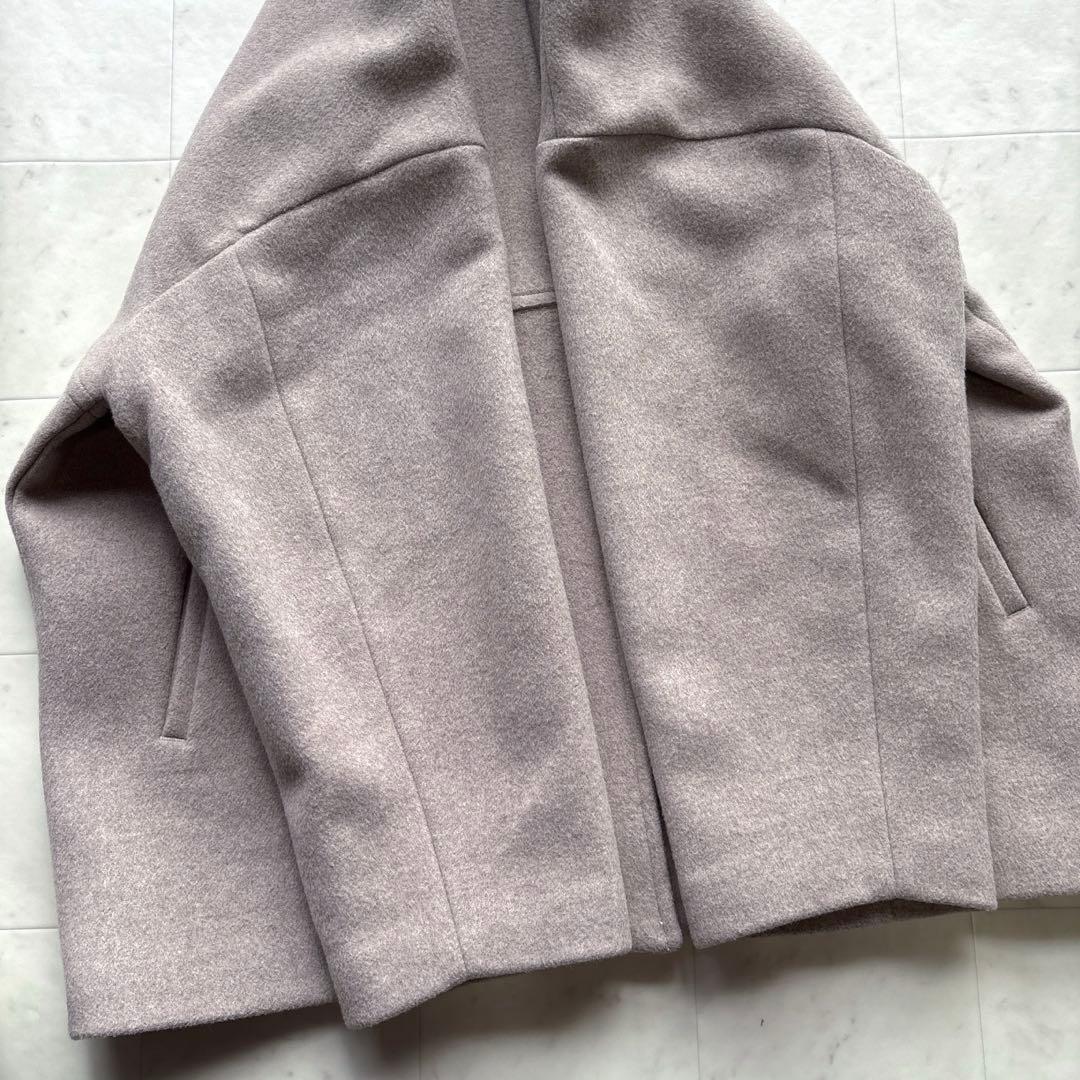 ジャーナルスタンダード 23AW スーパー140ビーバーノーカラーショートコート