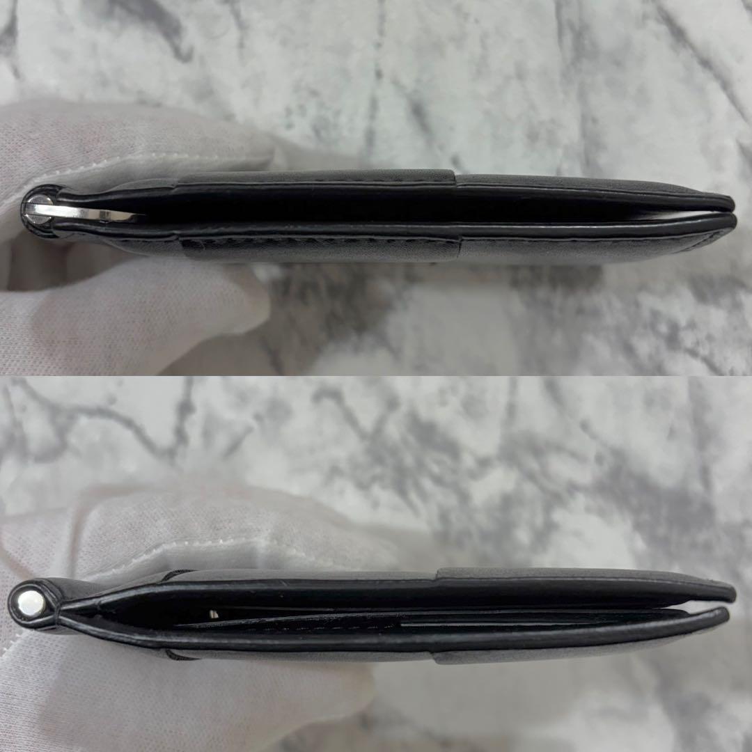 ボッテガヴェネタ カセット マネークリップ 二つ折り財布 ブラック