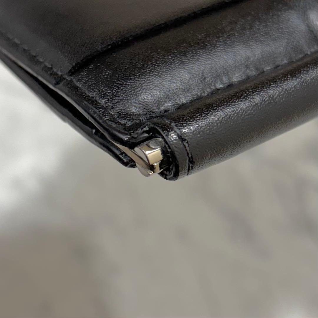 ボッテガヴェネタ カセット マネークリップ 二つ折り財布 ブラック