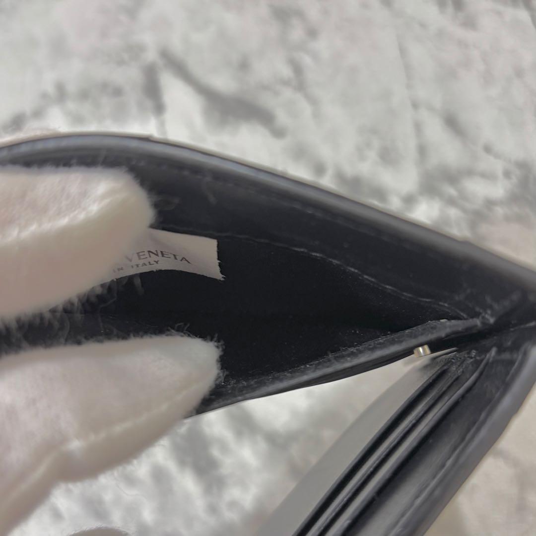 ボッテガヴェネタ カセット マネークリップ 二つ折り財布 ブラック