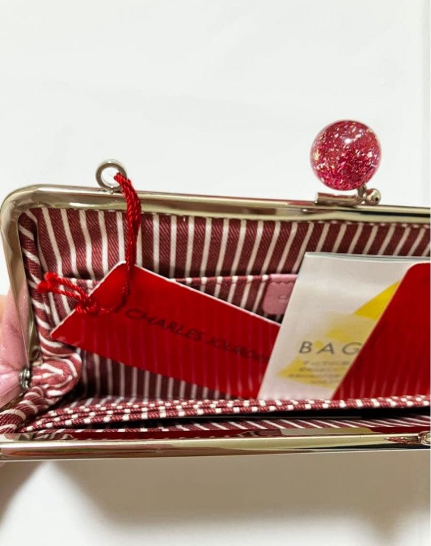 【新品未使用】シャルルジョルダン　がま口ポシェット　財布　長財布　ショルダー