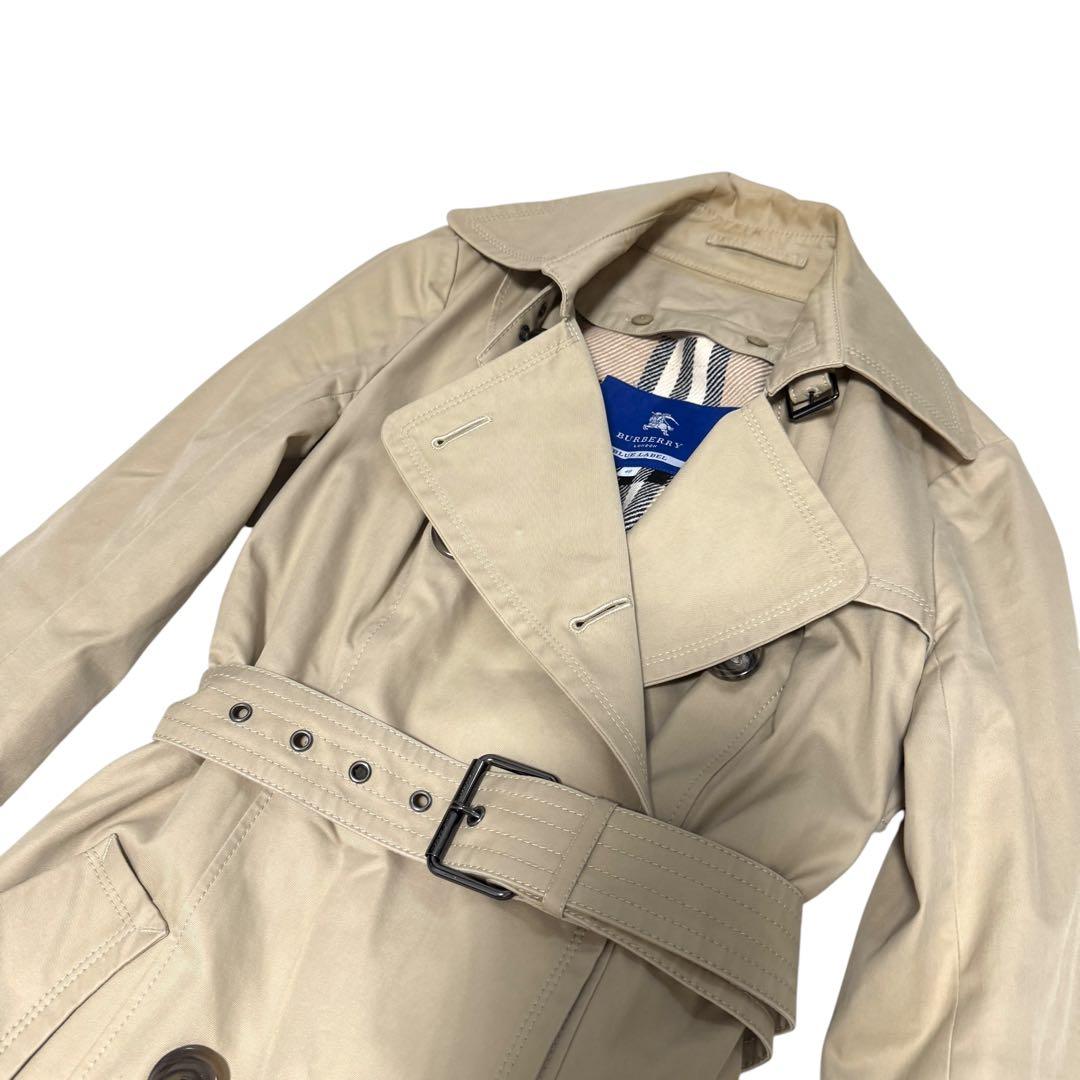 バーバリーブルーレーベル ハニーベージュ ライナー トレンチコート　ノバチェック