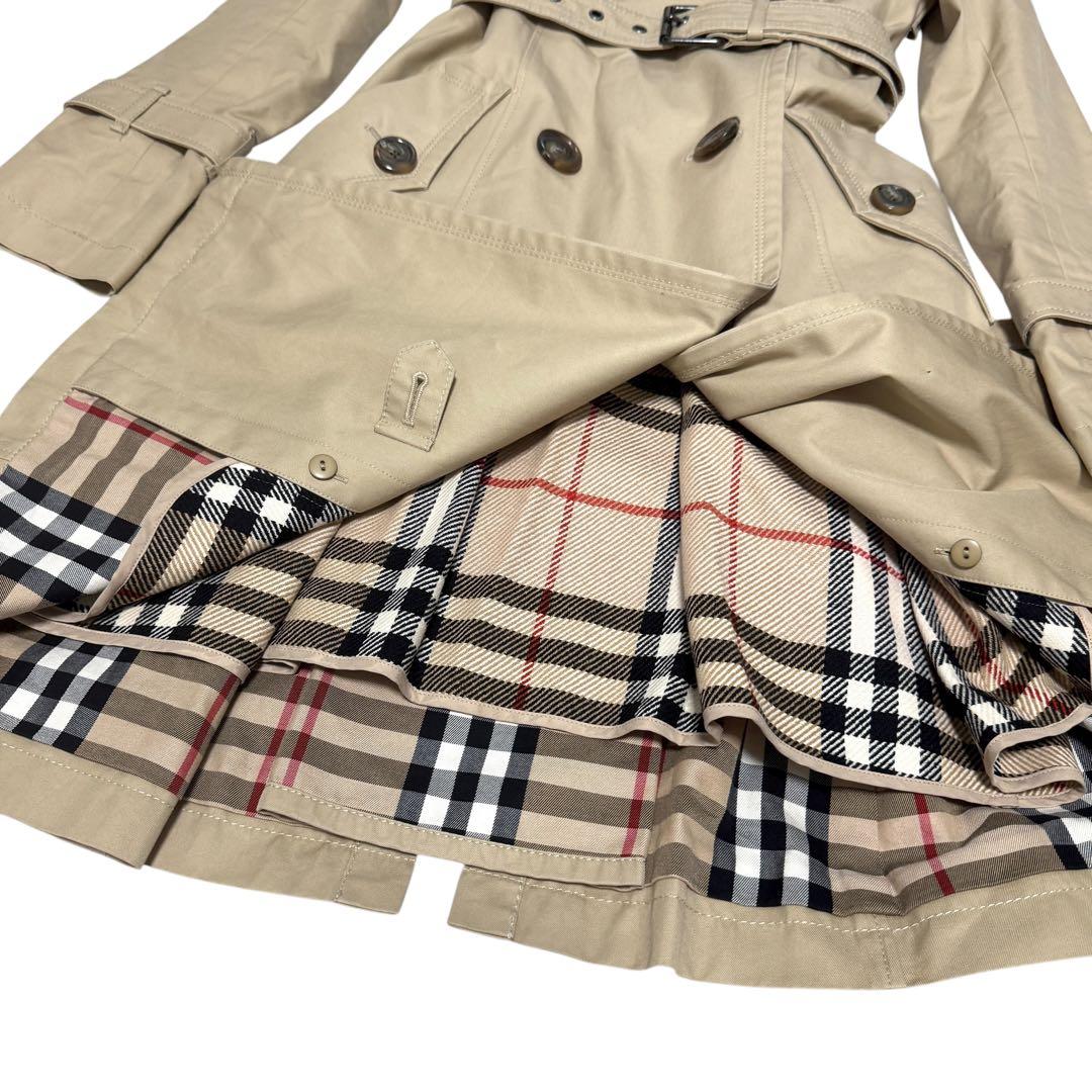 バーバリーブルーレーベル ハニーベージュ ライナー トレンチコート　ノバチェック