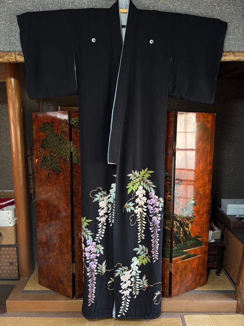 正絹・芸者裾引き(舞台用)、日舞・お芝居などに