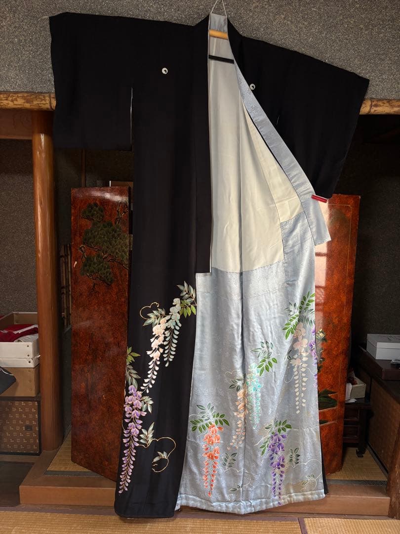 正絹・芸者裾引き(舞台用)、日舞・お芝居などに