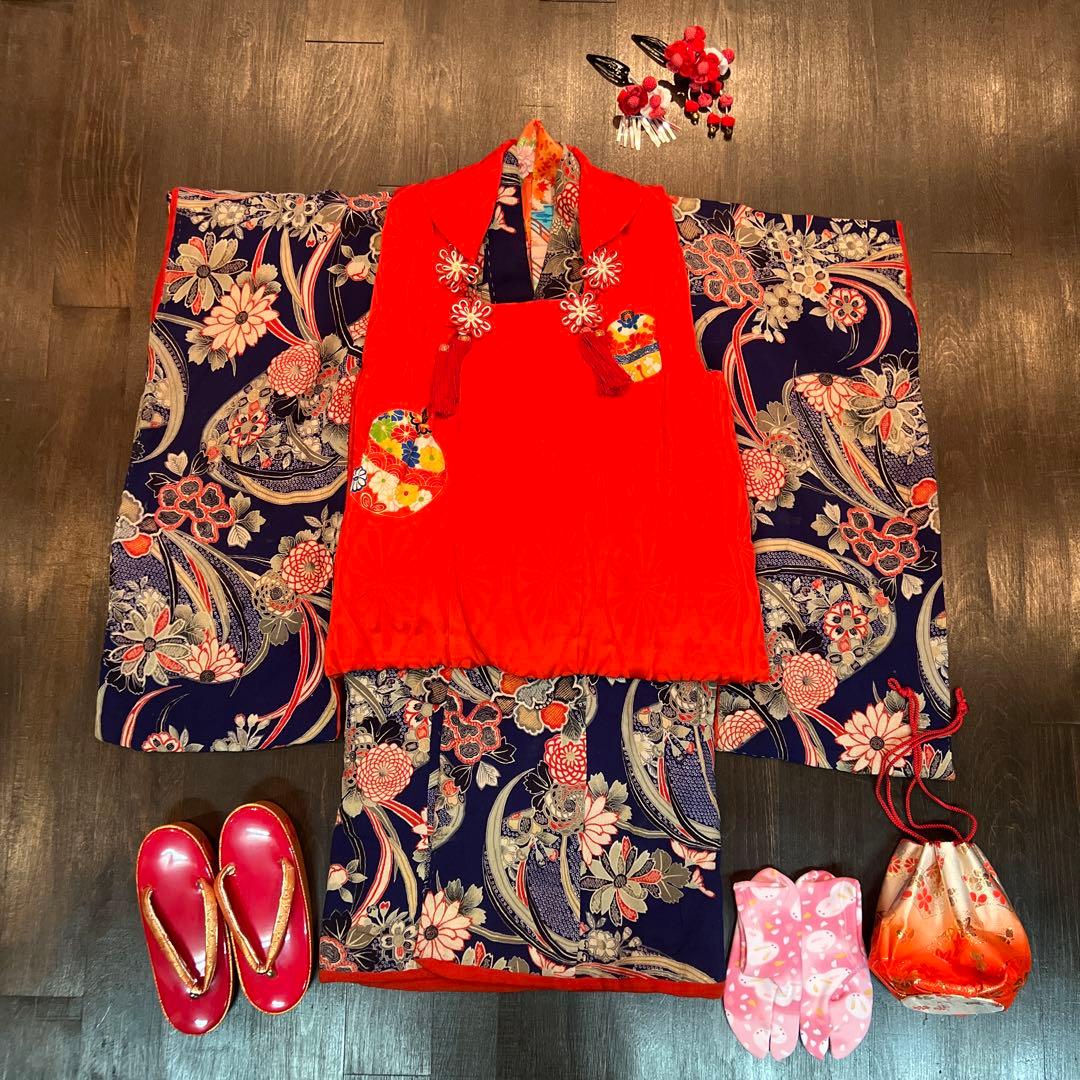 専用 お着物のみ アンティーク 逸品 七五三 三歳 着物 被布