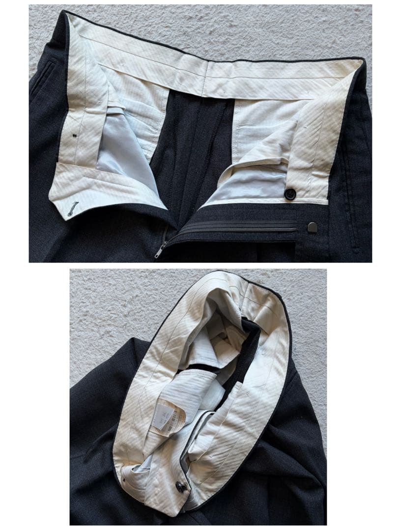 【美品】ヒューゴボス スーツ セットアップ ウール ストレッチ グレー 2XL