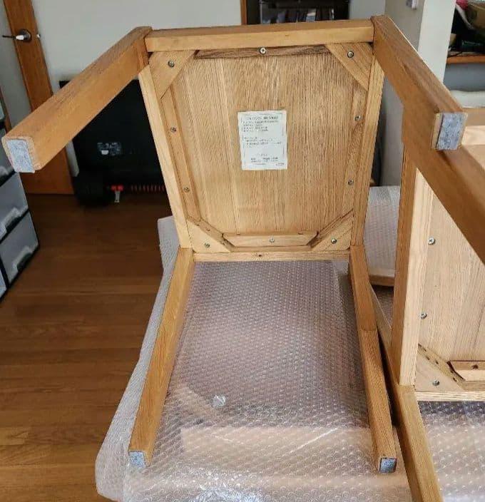 【セット購入①】無印良品★天然木★タモ材★ダイニングチェア4脚セット2脚分★廃盤