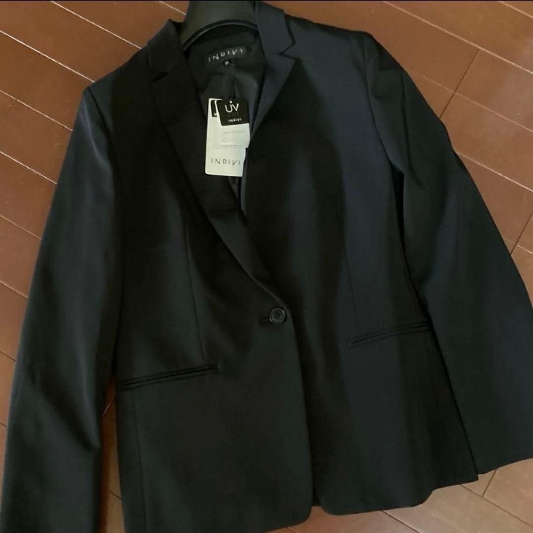 新品　インディヴィ　テーラード　ジャケット　38 Mサイズ　ブラック