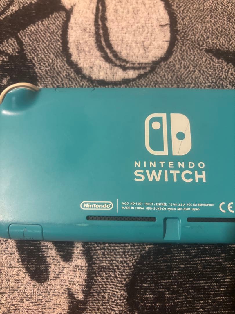 スイッチライト本体　初期化済み　ケース　ドラゴンボールカセット付き　ターコイズ