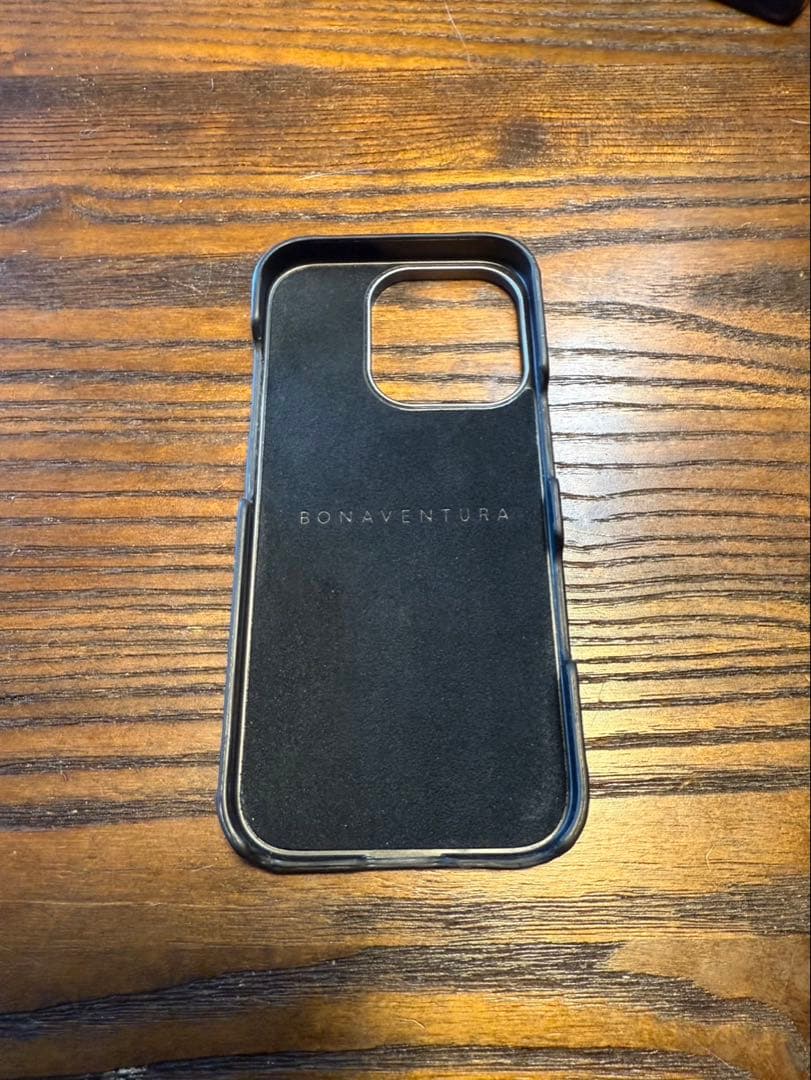 Bonaventura ブラック レザー iPhone用ケース