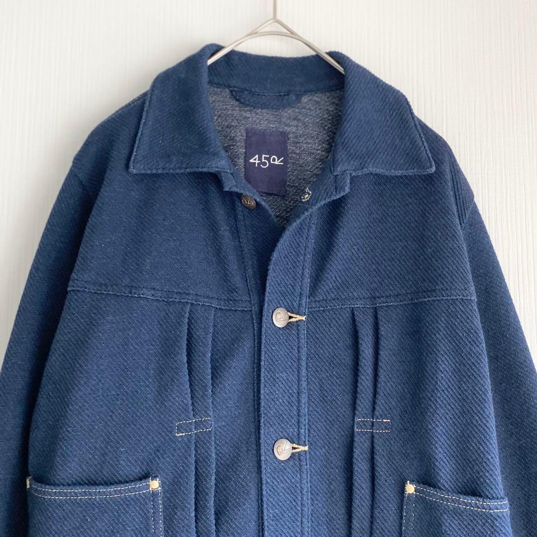 専用★45R ニットデニムのGジャン　インディゴ　サイズ1