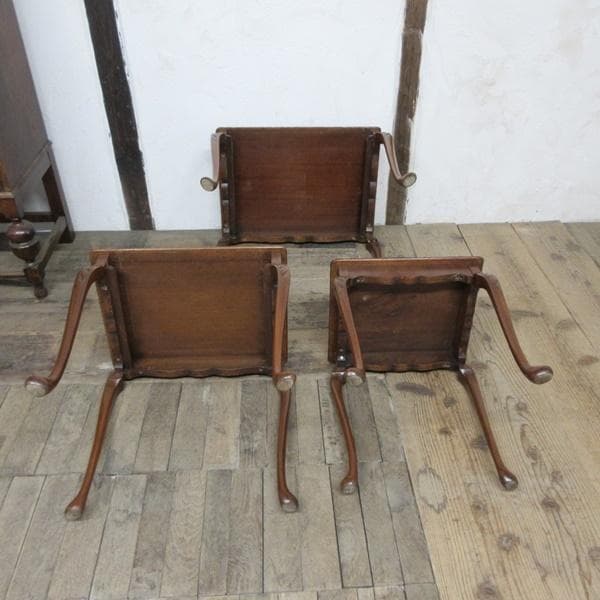 イギリス アンティーク 家具 ネストテーブル サイドテーブル 3台組 6777d