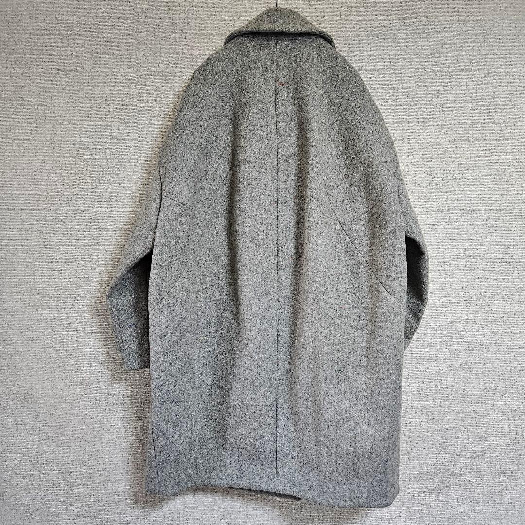 ENFOLD グレー ダブルブレスト チェスターコート カラーネップ　36