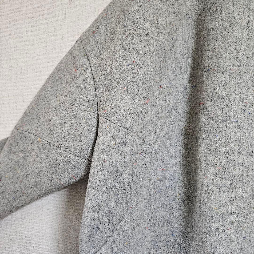 ENFOLD グレー ダブルブレスト チェスターコート カラーネップ　36