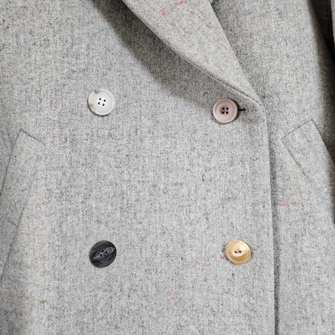 ENFOLD グレー ダブルブレスト チェスターコート カラーネップ　36