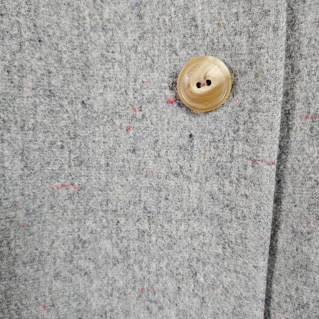 ENFOLD グレー ダブルブレスト チェスターコート カラーネップ　36