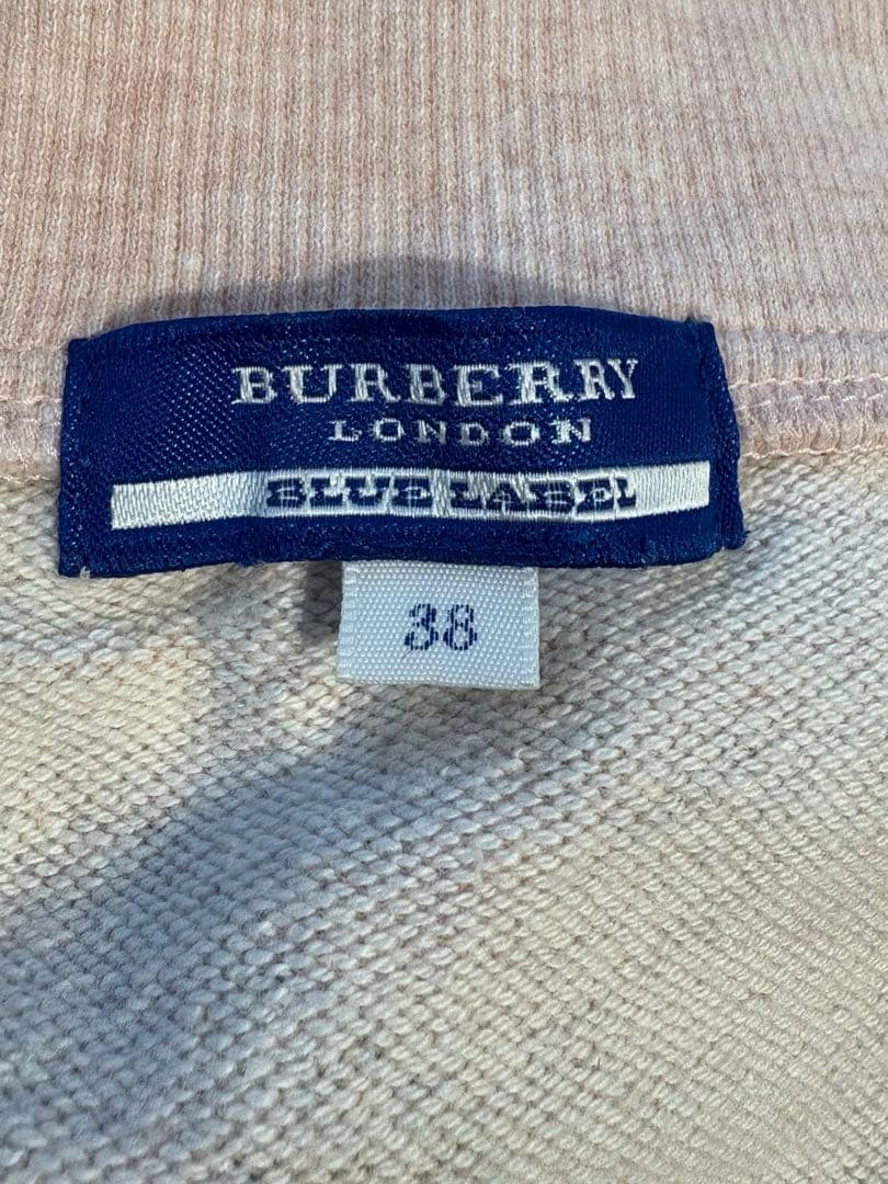 バーバリーブルーレーベル　トラックジャケットMノバチェック　ホース刺繍スウェット