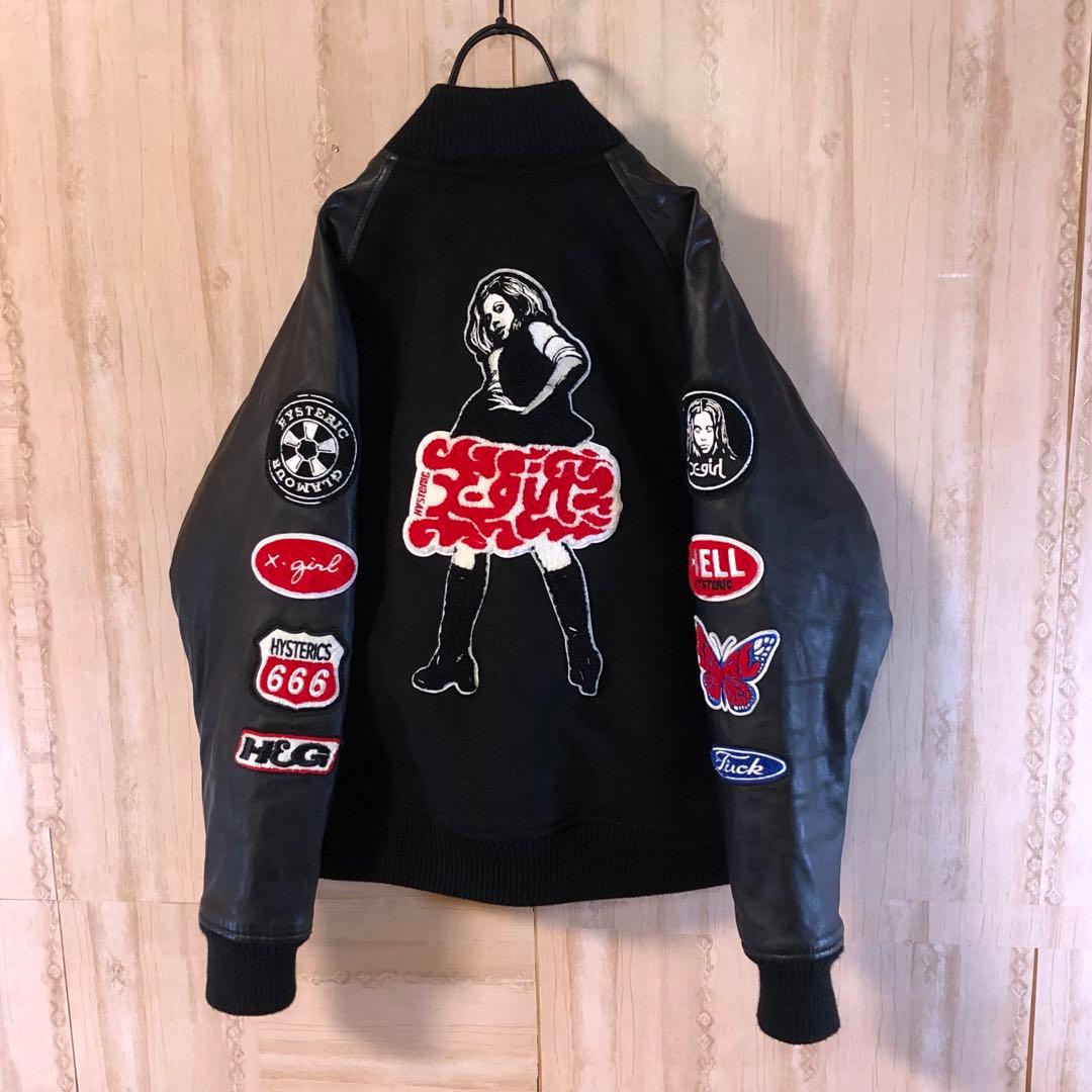 ヒステリックグラマー エックスガール コラボ 革レザー スタジャン