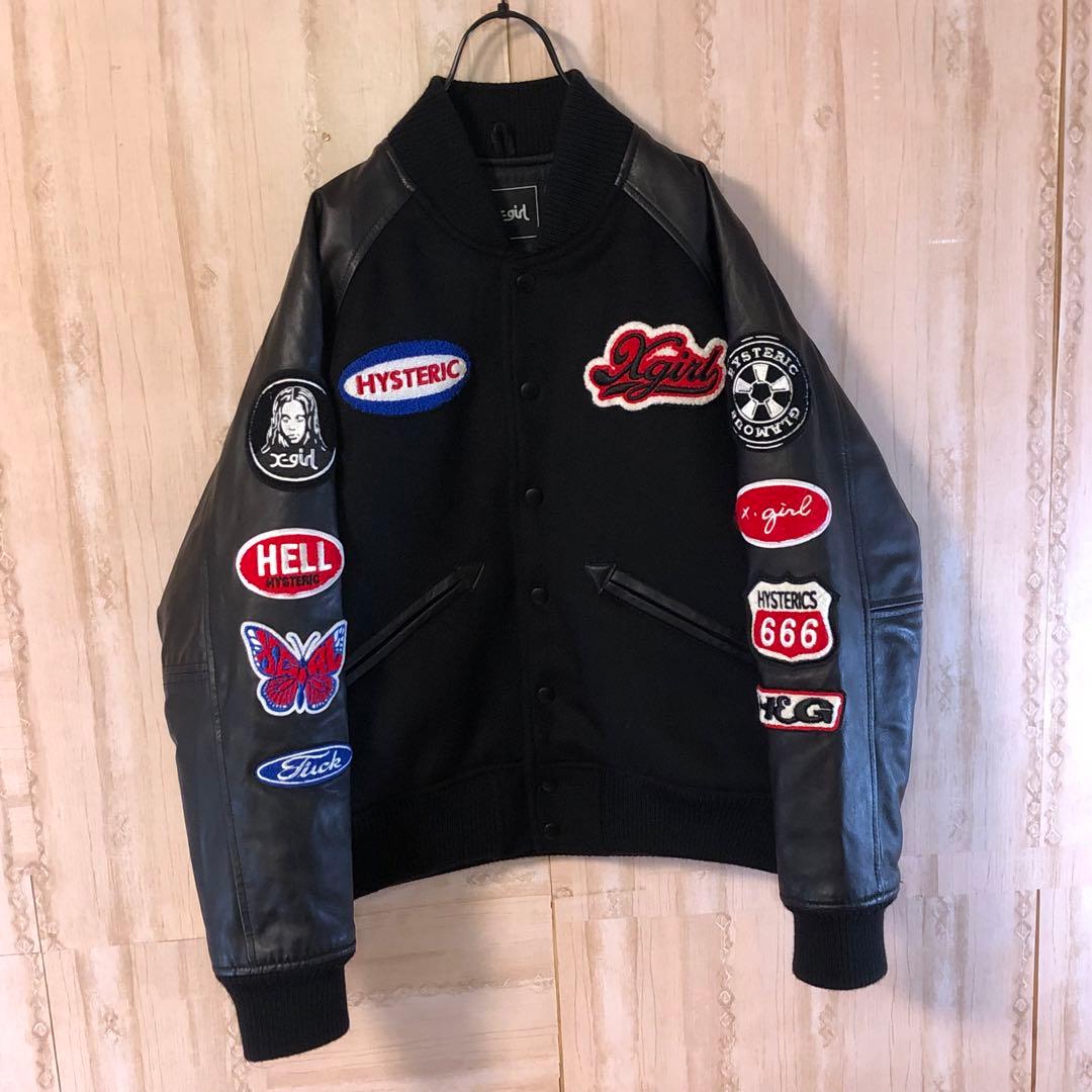 ヒステリックグラマー エックスガール コラボ 革レザー スタジャン