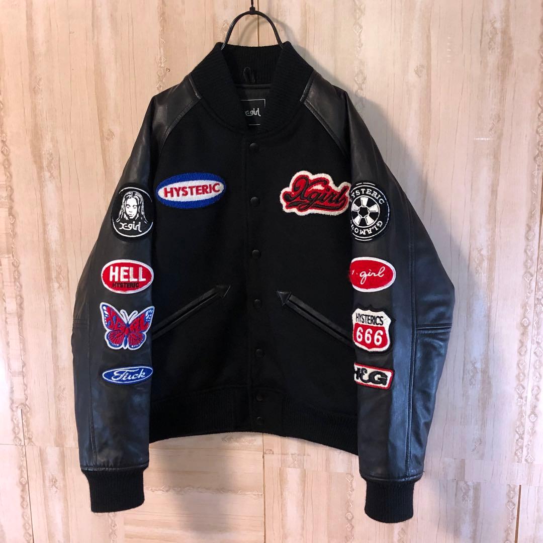ヒステリックグラマー エックスガール コラボ 革レザー スタジャン